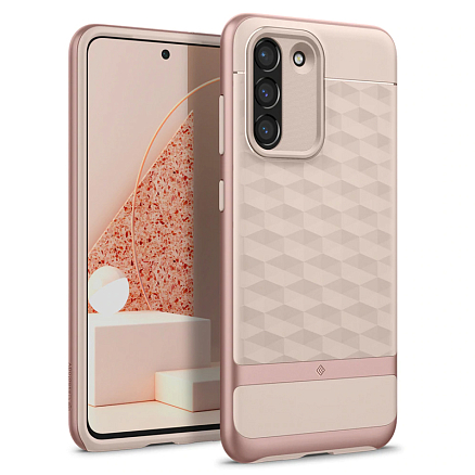 Чехол для Samsung Galaxy S21 FE гибридный Spigen Caseology Parallax розовый