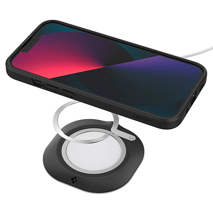 Наклейка на телефон для магнитного держателя MagSafe Spigen OneTap серебристая