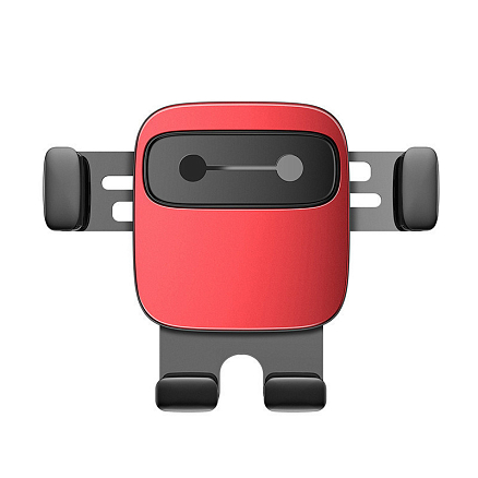 Держатель автомобильный в решетку обдува с гравитационным зажимом Baseus Cube красный