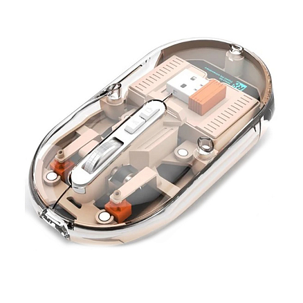 Мышь беспроводная оптическая Bluetooth R8 1766 Wireless с аккумулятором розовая