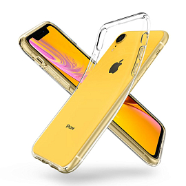 Чехол для iPhone XR гелевый ультратонкий Spigen SGP Liquid Crystal прозрачный