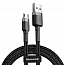Кабель USB - MicroUSB для зарядки 2 м 1.5А плетеный Baseus Cafule черно-серый