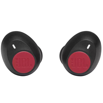 Наушники беспроводные Bluetooth JBL Tune 115 TWS вакуумные с микрофоном черно-красные
