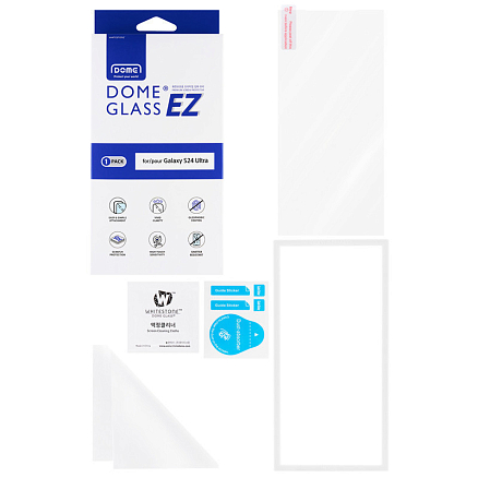 Защитное стекло для Samsung Galaxy S24 Ultra на весь экран противоударное WhiteStone Dome Glass EZ прозрачное
