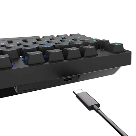 Клавиатура беспроводная Bluetooth Royal Kludge RK87 RK Red механическая с подсветкой игровая черная