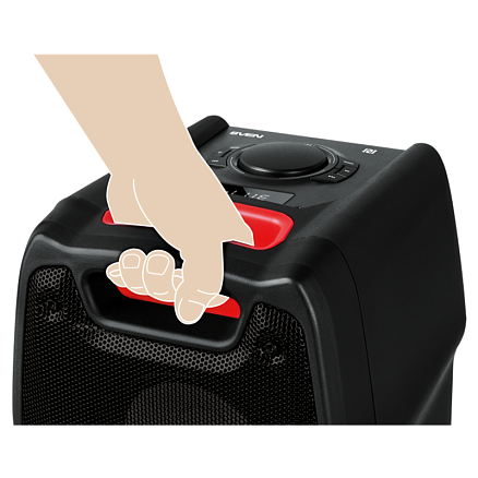 Портативная колонка Sven PS-730 для вечеринок с подсветкой черная