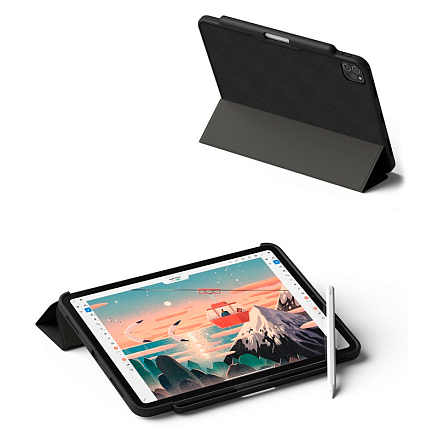 Чехол для iPad Pro 12.9 2018, 2020 книжка Ringke Smart Case черный