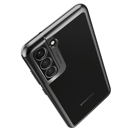 Чехол для Samsung Galaxy S21 FE гелевый Spigen Optik Crystal прозрачно-серый