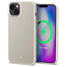 Чехол для iPhone 14 гелевый Spigen Cyrill Kajuk MagSafe бежевый