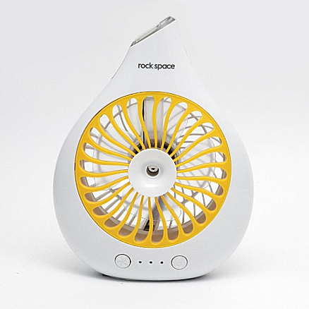 Вентилятор настольный с увлажнителем Rock Space T1 бело-желтый