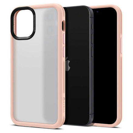 Чехол для iPhone 12 Mini гибридный Spigen Cyrill Color Brick прозрачно-розовый