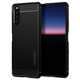 Чехол для Sony Xperia 10 III гелевый Spigen SGP Rugged Armor черный