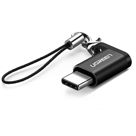 Переходник Type-C - MicroUSB (папа - мама) Ugreen US157 черный