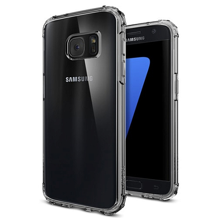 Чехол для Samsung Galaxy S7 гибридный Spigen SGP Crystal Shell прозрачно-черный