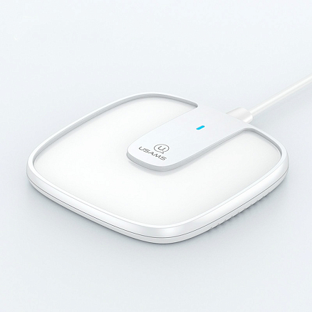 Беспроводная магнитная зарядка MagSafe для iPhone 15W Usams US-CD153 белая