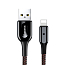 Кабель USB - Lightning для зарядки iPhone 1 м 2.4А плетеный Baseus X-Type черный