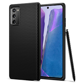 Чехол для Samsung Galaxy Note 20 гелевый Spigen Liquid Air матовый черный