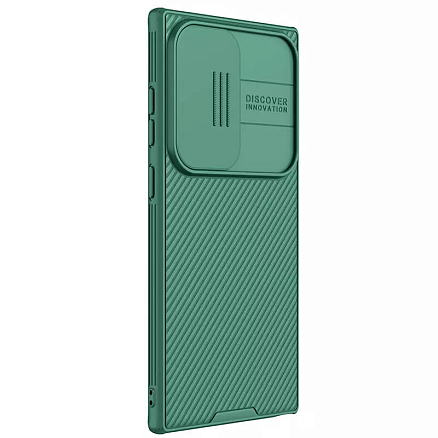 Чехол для Samsung Galaxy S24 Ultra гибридный Nillkin CamShield Pro зеленый