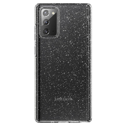 Чехол для Samsung Galaxy Note 20 гелевый с блестками Spigen Liquid Crystal Glitter прозрачный