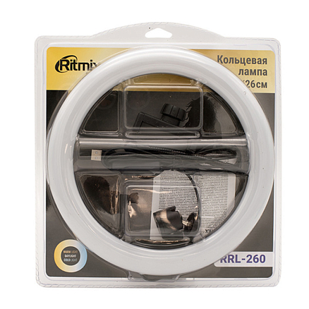 Кольцевая лампа диаметром 26 см Ritmix RRL-260 черная