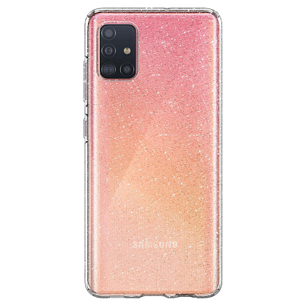 Чехол для Samsung Galaxy A51 гелевый с блестками Spigen SGP Liquid Crystal Glitter прозрачный