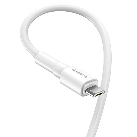 Кабель USB - MicroUSB для зарядки 1 м 2.4А Baseus Mini белый