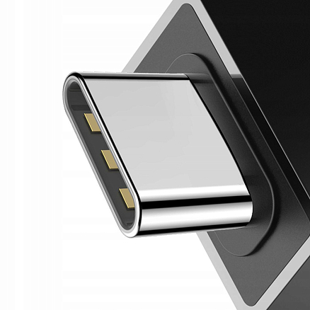 Переходник Type-C - USB (папа - мама) хост OTG Baseus Exquisite черный