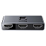 HDMI Splitter (разветвитель) на 2 порта 4Kx2K (1 HDMI вход на 2 HDMI выхода) двунаправленный Baseus Matrix серый