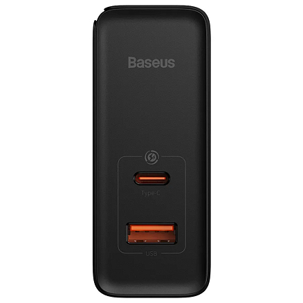 Зарядное устройство сетевое с USB и Type-C входами 100W Baseus GaN5 Pro (быстрая зарядка QC, PD) черное