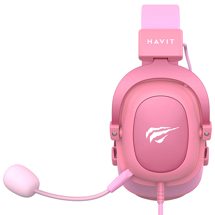 Наушники Havit H2002D полноразмерные с микрофоном игровые розовые