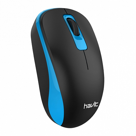 Мышь беспроводная оптическая Havit MS626GT 3 кнопки 1200 dpi игровая черно-синяя