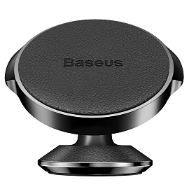 Держатель автомобильный на приборную панель магнитный Baseus Small Ears кожаный черный