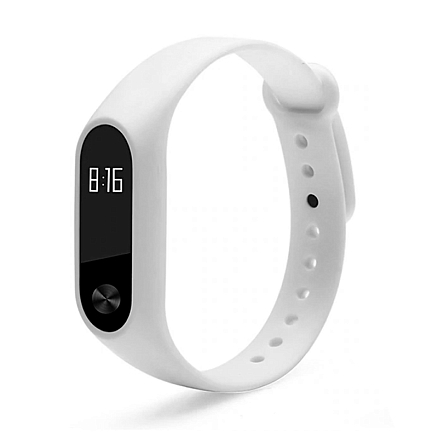 Сменный браслет для Xiaomi Mi Band 2 силиконовый белый