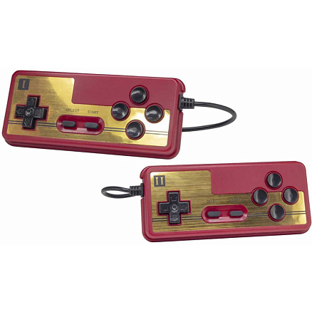 Игровая приставка Retro Genesis Lasergun 8Bit 303 игры с пистолетом и двумя геймпадами красно-белая