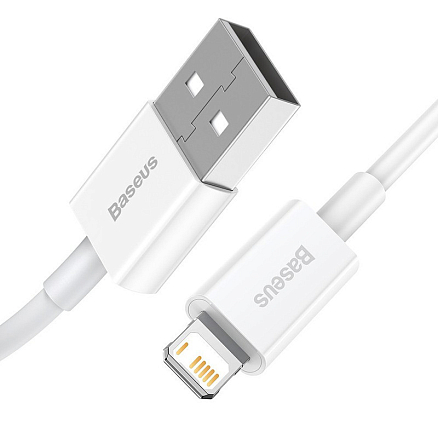 Кабель USB - Lightning для зарядки iPhone 0,25 м 2.4А Baseus Superior белый