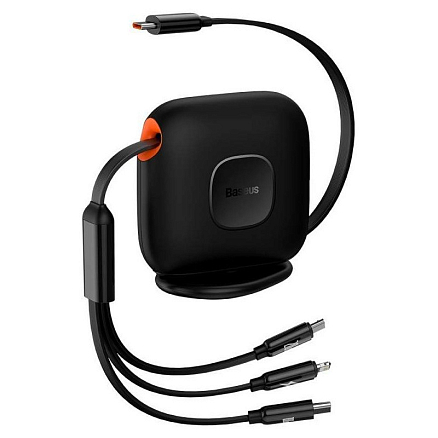 Кабель Type-C - MicroUSB, Lightning, Type-C 1,7 м 3.5A 100W Baseus Traction Series черный