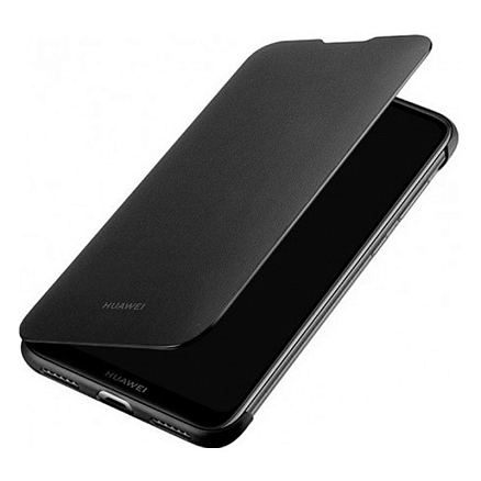 Чехол для Huawei Y6 2019 кожаный оригинальный Flip Cover черный