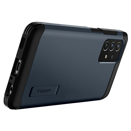 Чехол для Samsung Galaxy A72 гибридный для экстремальной защиты Spigen SGP Tough Armor темно-серый