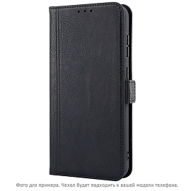 Чехол для Realme Note 50 кожаный - книжка CASE book черный