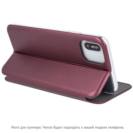 Чехол для Samsung Galaxy S20 FE кожаный - книжка GreenGo Smart Diva бордовый
