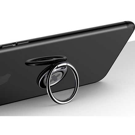 Держатель для телефона на палец Baseus Symbol черный