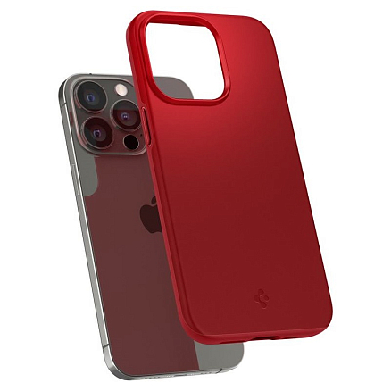 Чехол для iPhone 13 Pro пластиковый тонкий Spigen Thin Fit красный