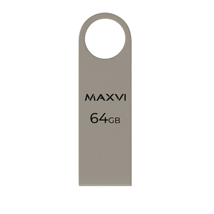 Флешка Maxvi MK 64Gb USB 2.0 металл серебристая