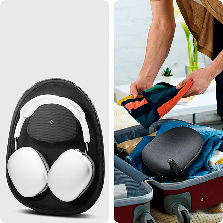 Чехол для AirPods Max с ремешком Spigen SGP Klasden Pouch cерый