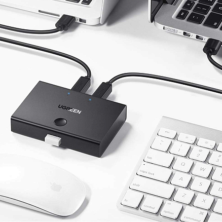KVM переключатель на 2 компьютера HDMI, USB 2.0 Ugreen US158