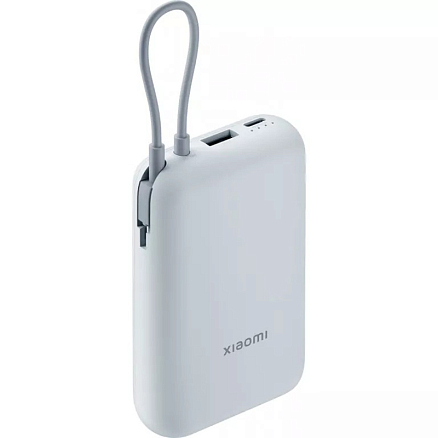Внешний аккумулятор Xiaomi Power Bank BHR9072GL с встроенным кабелем Type-C 10000мАч (USB, Type-C, 22.5 Вт) голубой