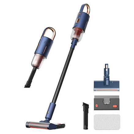 Вертикальный пылесос с влажной уборкой Deerma VC20 Pro беспроводной синий