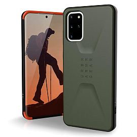 Чехол для Samsung Galaxy S20+ гибридный для экстремальной защиты Urban Armor Gear UAG Civilian хаки