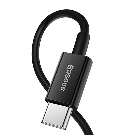 Кабель Type-C - Lightning для зарядки 1 м 20W Baseus Superior (быстрая зарядка PD) черный
