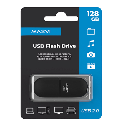 Флешка Maxvi SF 128Gb USB 2.0 черная